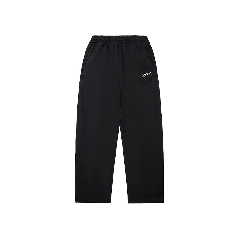 李宁LiNing新款运动休闲卫裤黑色百搭时尚男子直筒裤子AKLV905-2