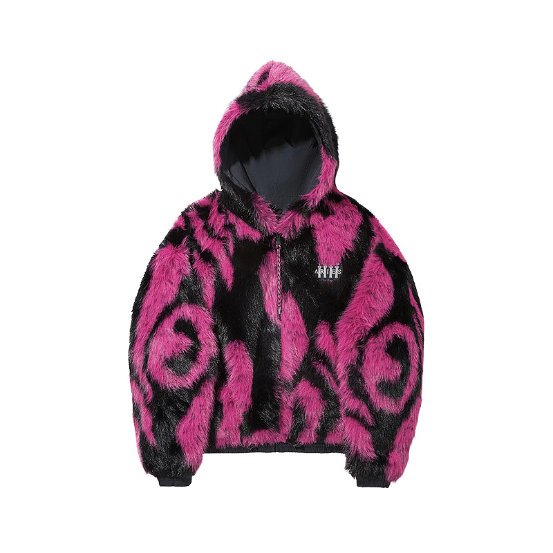 李宁LiNing女仿皮草双面穿短外套