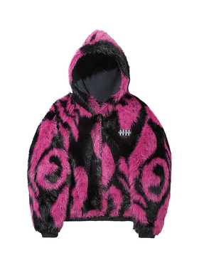 李宁LiNing新款Aries联名系列女子仿皮草双面穿短外套AJDV290-1