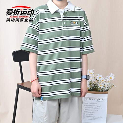 Converse匡威男女休闲条纹短袖