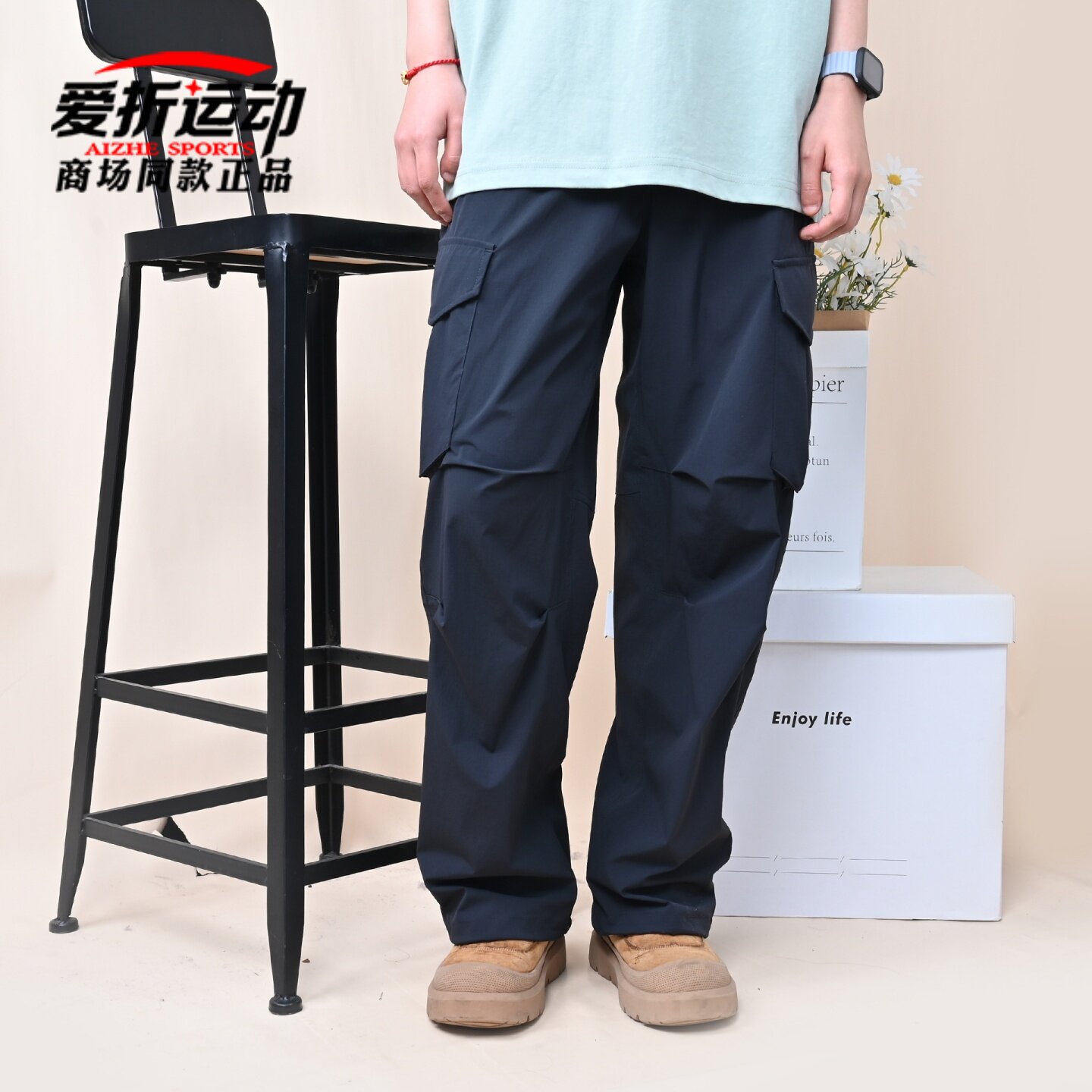 Converse匡威新款男子黑色梭织长裤夏季百搭宽松休闲裤MCJ763-GHM