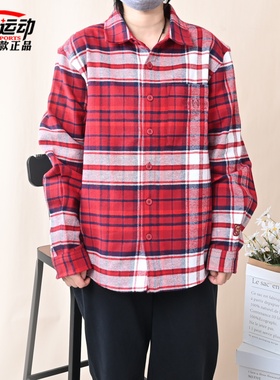 Converse匡威新年款马年起飞系列男女红色长袖格子衬衣UCJ393-B35