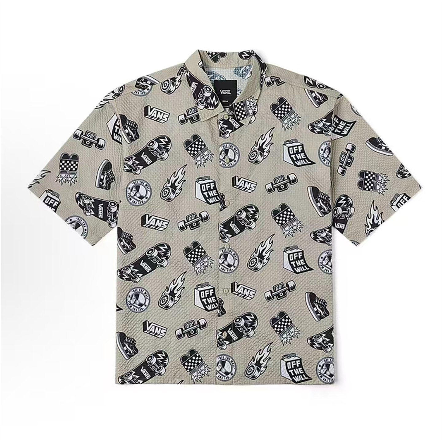 VANS范斯男时尚百搭短袖衬衫图片