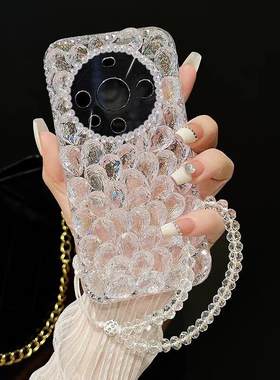 适用华为mate60手机壳70水钻80