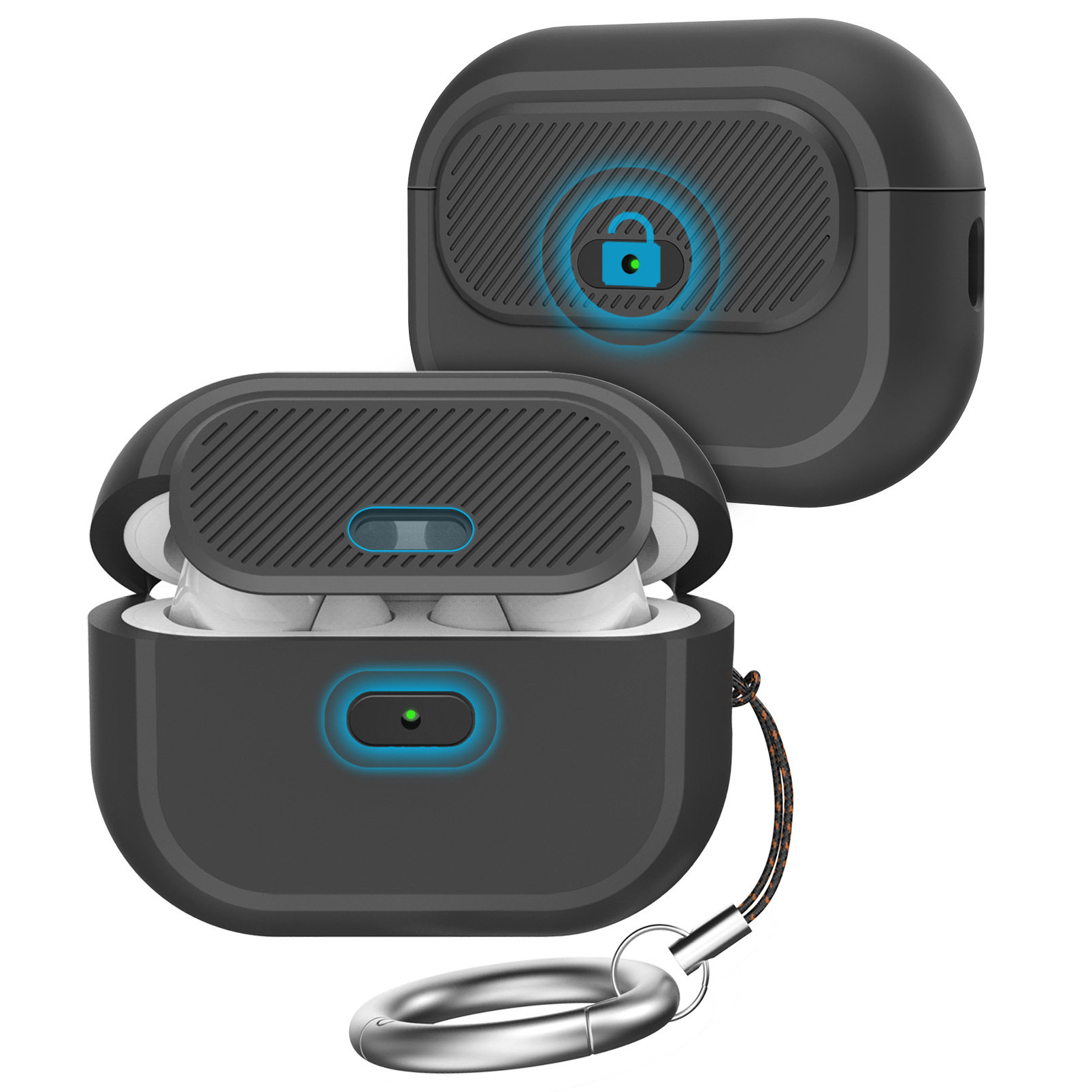 适用苹果AirPodsPro3保护套一体式防掉盖airpodspro2全包防摔2025新款第三代无线蓝牙耳机带防丢挂绳硅胶软壳