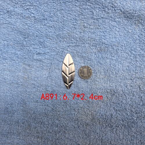 欧世艺&A891铁艺冲压配件植物*椭圆形光面斜纹小树叶