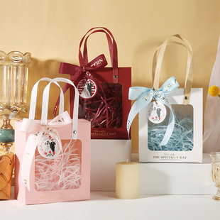 ins风高级感开窗手提礼盒实用伴手礼结婚生日回礼物包装盒子空盒