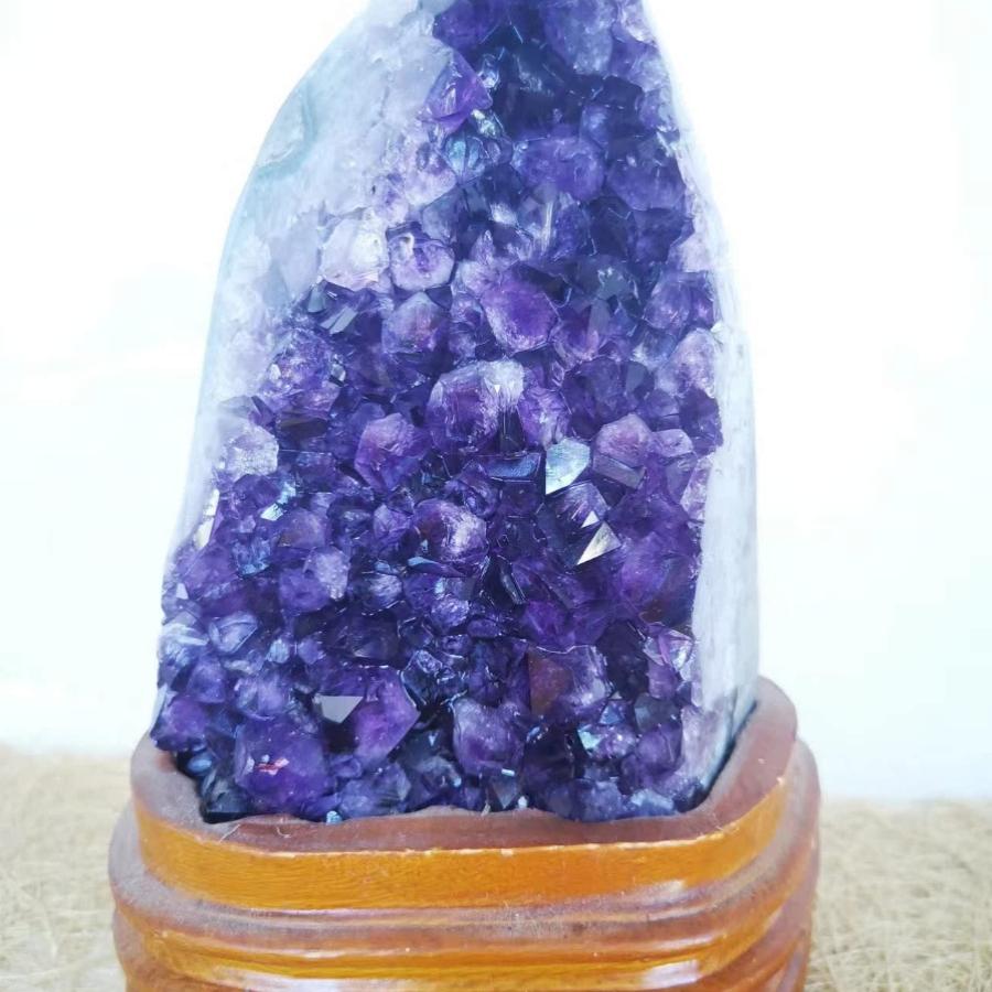 乌拉圭精品天然紫晶簇摆件紫晶洞片紫水晶原矿招财石居家办公摆件