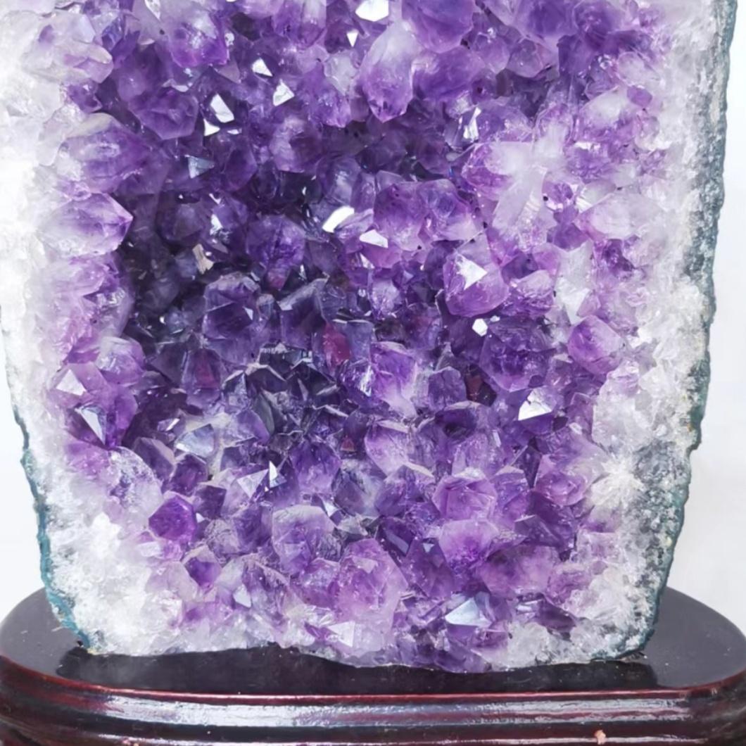 精品天然紫晶簇摆件紫水晶原矿紫晶洞片居家办公时尚好礼