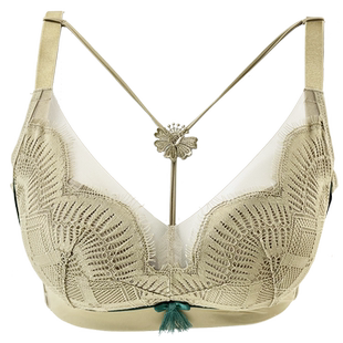 杰奎琳内衣女无钢圈小胸显大聚拢防下垂上托性感透气舒适中厚胸罩