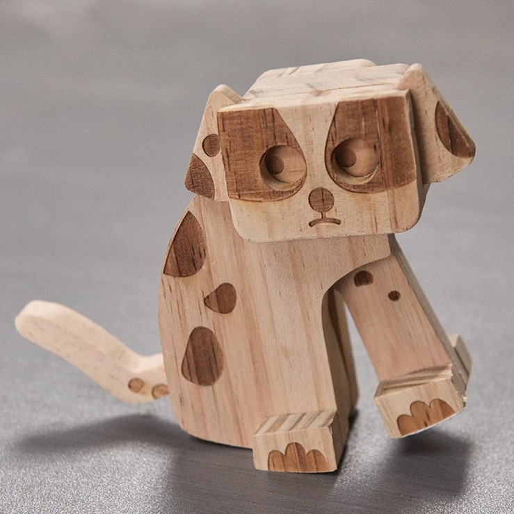 手工模型幼儿园亲子行走下坡团建狗儿童木工摆件创意DIY玩具