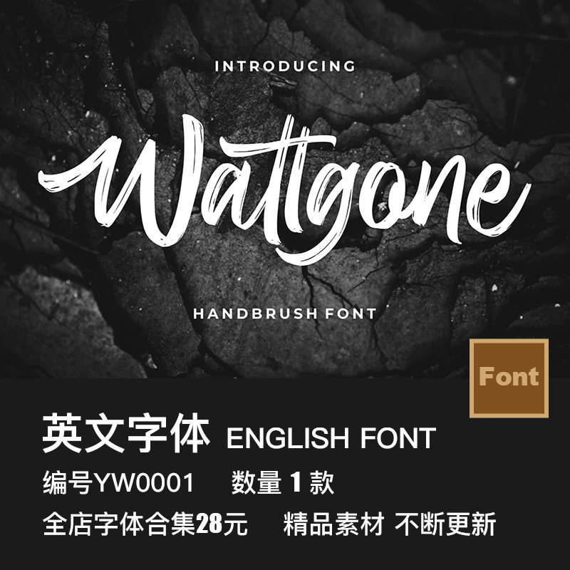 中国风毛笔书法手写油漆笔刷logo海报标题包装ps英文字体设计素材图片