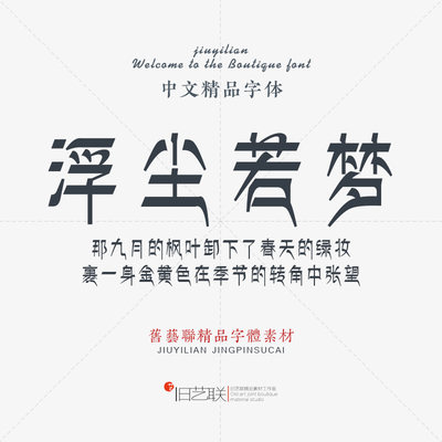 藏文样式时尚文艺个性艺术美化创意字体PS画册杂志logo设计素材PC