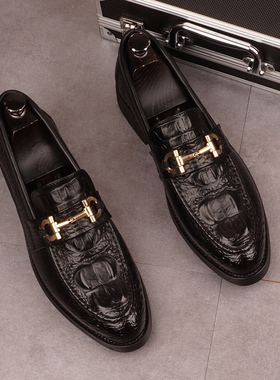 男鞋夏季透气2025新款潮流增高豆豆鞋子英伦商务正装男士休闲皮鞋