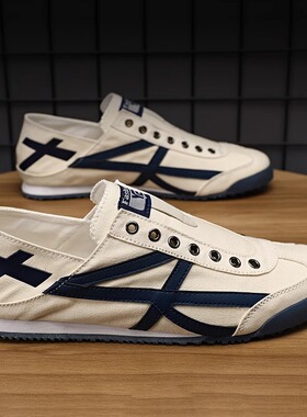 男鞋夏季透气2025新款休闲阿甘鞋子男潮鞋帆布鞋韩版男士运动板鞋