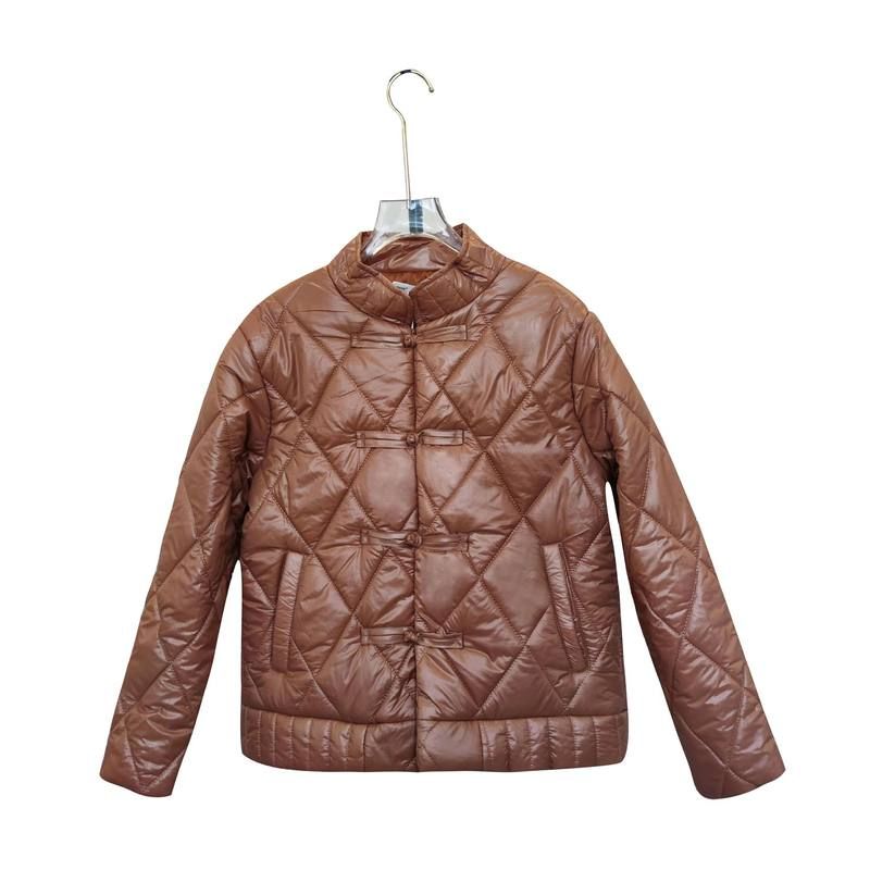 2024新款轻薄棉服女棒球领菱形格大码潮流内外穿夹克