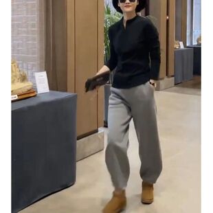22920大爱美依缘2024秋冬新款时尚长袖修身上衣高腰休闲裤显瘦女