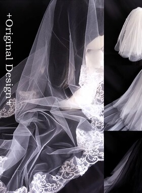 RE古典白色仙美森系洛丽塔头纱ins复古昭和蝴蝶结蓬蓬纱长短款