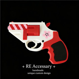 RE自制圣诞节cos花火小手枪玩具y2k崩坏游戏道具周边可爱配饰