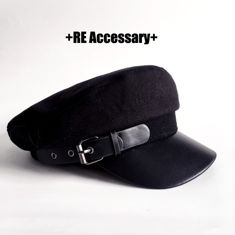原创手作订制 报童帽军装风暗黑哥特少女贝雷帽lolita流苏徽章帽