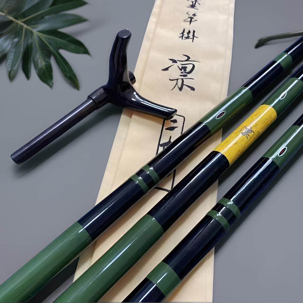 凛刀讯高端并继鱼竿支架炮台2.1m插节竿挂仿竹杆架超硬万力钓箱通