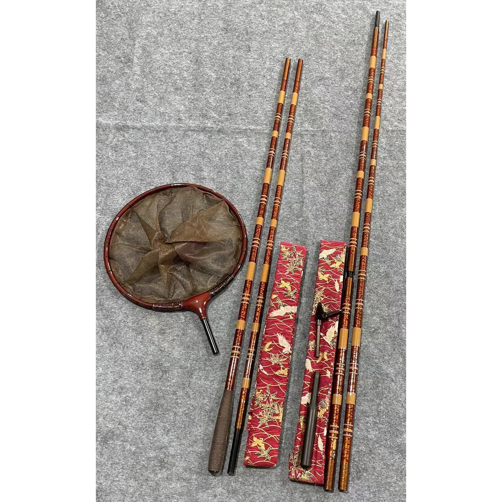 仿竹节超硬碳素抄网杆套装图片
