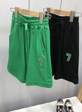 夏季新款男童洋气针织短裤运动纯棉百搭宽松中裤85350