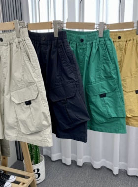 卡芙恰恰童装新夏装儿童个性口袋男童工装裤中裤休闲裤18883