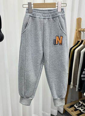 牛哆哆2023冬季新款加绒运动裤百搭休闲裤卫裤男童中大童62291