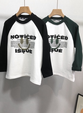 牛哆哆童装冬新款男女童抓绒长袖T恤冬洋气插肩袖打底衫62356