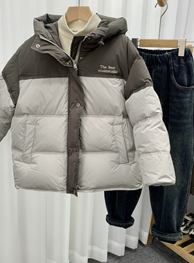 牛哆哆童装冬新款90白鸭绒儿童羽绒服男女童拼色外套潮54254
