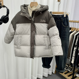 牛哆哆童装冬新款90白鸭绒儿童羽绒服男女童拼色外套潮54254