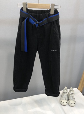 木瓜汁童装秋新品男女中大童时尚休闲老爹裤儿童牛仔裤60399