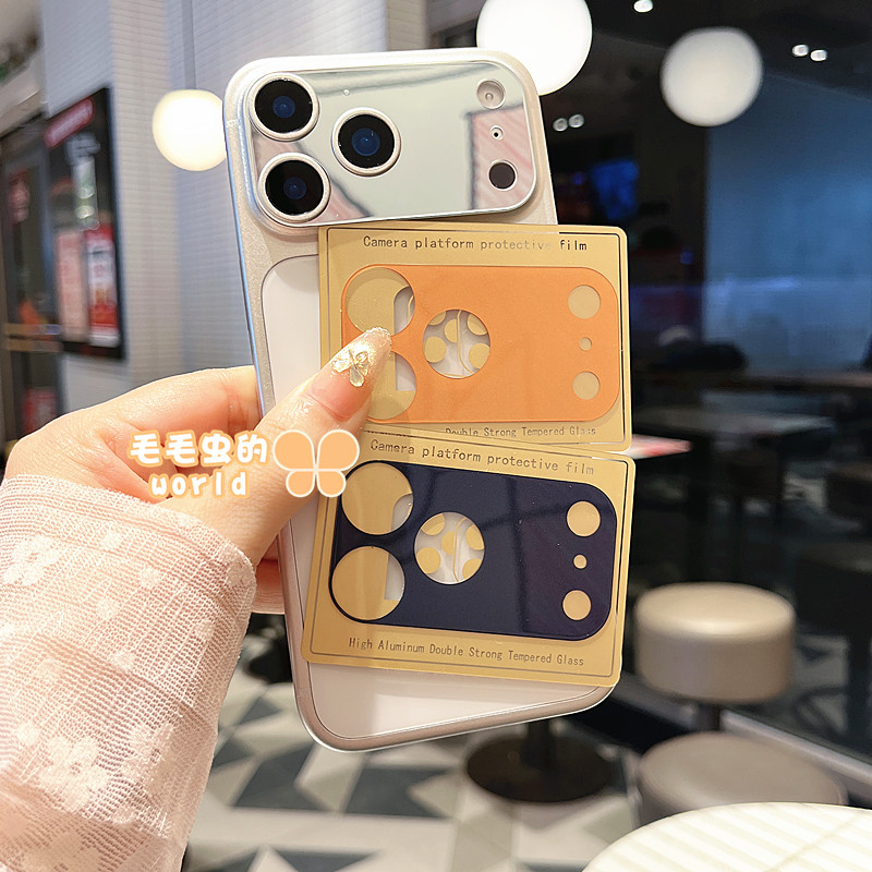 适用苹果镂空钢化玻璃镜头膜镜面