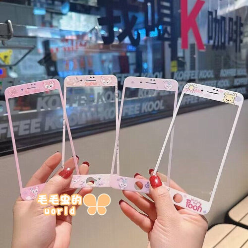 全屏苹果钢化玻璃星黛露手机彩膜