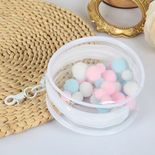 10cm棉花娃娃痛包pvc透明圆形玩偶团子外出遛娃包 15cm娃娃收纳包