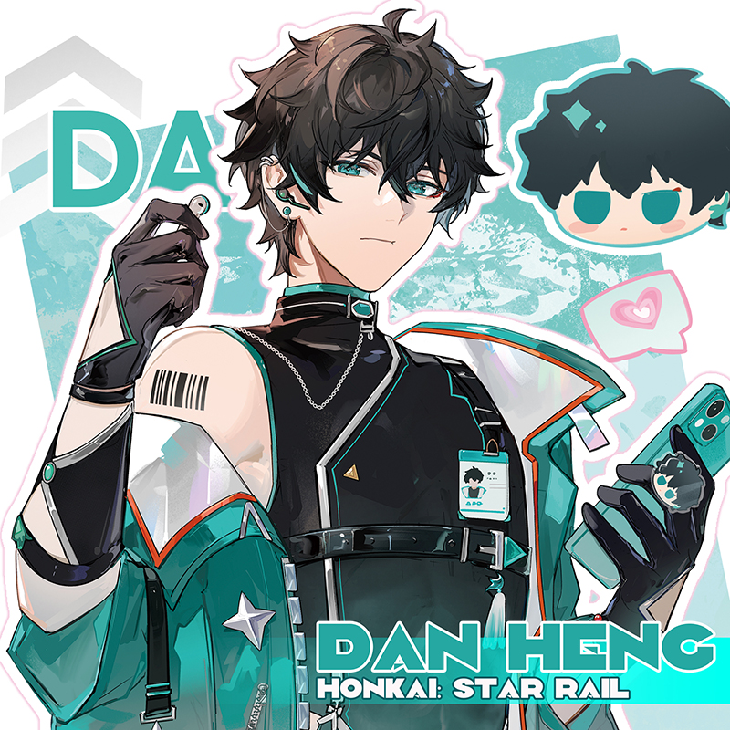 【崩铁同人寄售】丹恒 徽章色纸镭射票立牌