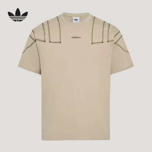 adidas阿迪达斯男子26年夏新款潮流纯棉圆领短袖T恤KG6325 KG6326