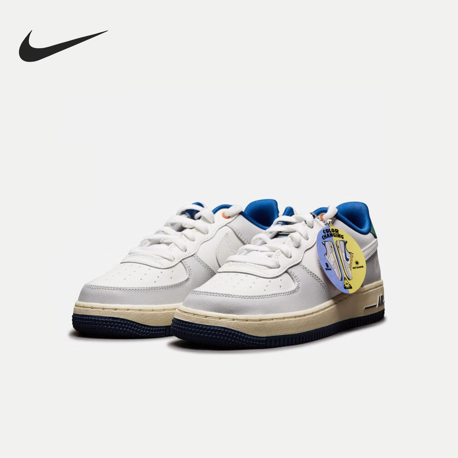 Nike/耐克正品2024新款GS女子大童耐磨系带板鞋HM3721-111