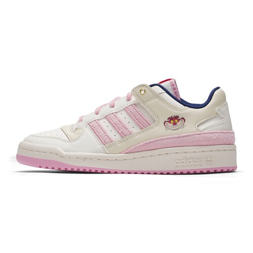 Adidas三叶草夏季迪士尼柴郡猫联名女子FORUM LOW运动板鞋KH5900