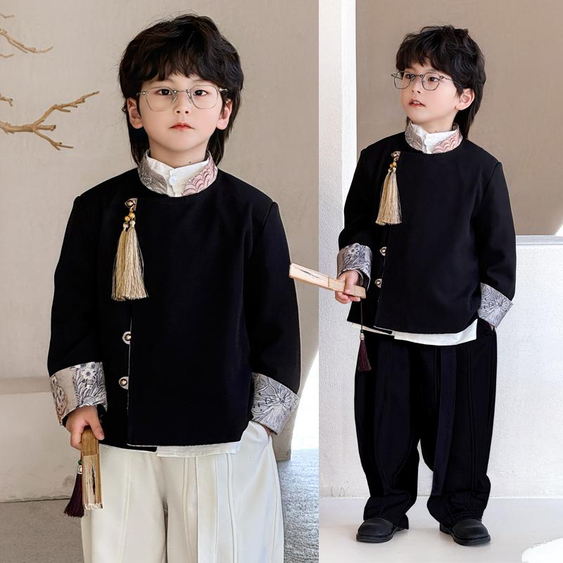 新中式男童唐装儿童套装