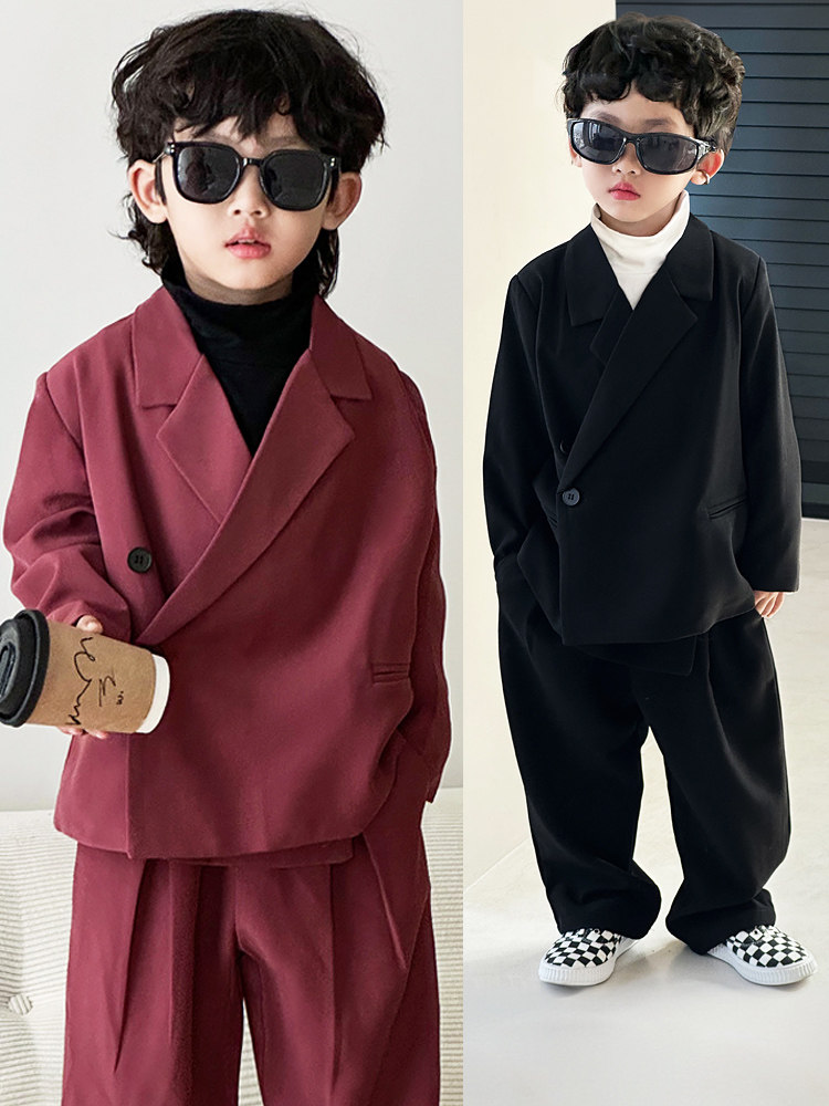 가을 겨울 중국 스타일 아동복 2024 새로운 아동복 유행 소년 드레스 잘 생긴 HANFU