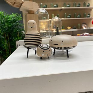 IKEA宜家达维塔 人物装饰品3件套桌面摆件客厅卧室床头柜台摆创意