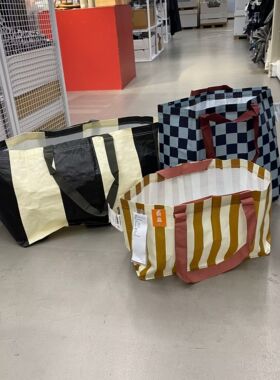 IKEA宜家 塞克夏劳手提袋 环保购物袋子折叠便携单肩背袋学生拎书