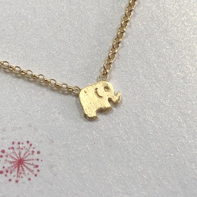 ※whispers※银镀金链【横迷你大象】项链 美国 Dogeared 正品