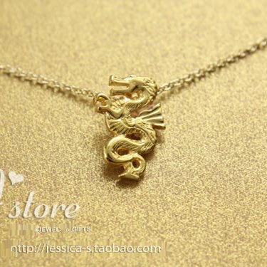 龙 许愿项链 银镀金锁骨链 银色饰品 美国 Dogeared 正品