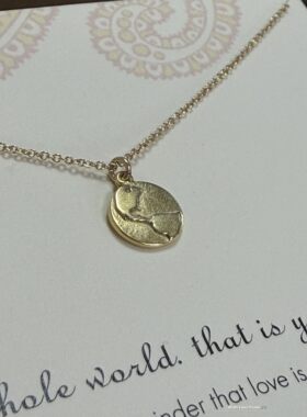 eat pray love  925银 / 银镀金【地球】项链 美国 Dogeared 正品