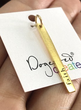 Create系列 DIY配件 faith竖棍吊坠 项链手绳挂坠 Dogeared 正品