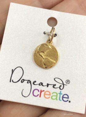 Create系列 DIY配件 地球吊坠 项链手绳挂坠 美国 Dogeared 正品
