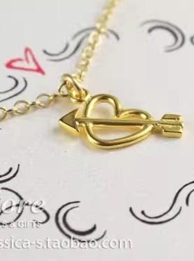 jet'aime 我爱你 一见钟情锁骨项链 美国 Dogeared 正品 许愿项链